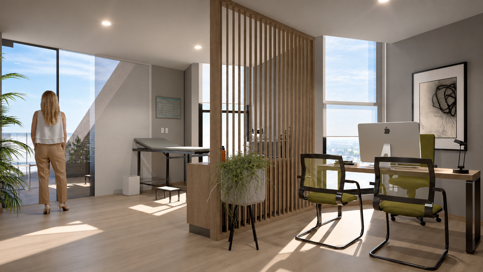 Imagen comercial ilustrativa de un consultorio Premium de Torre II